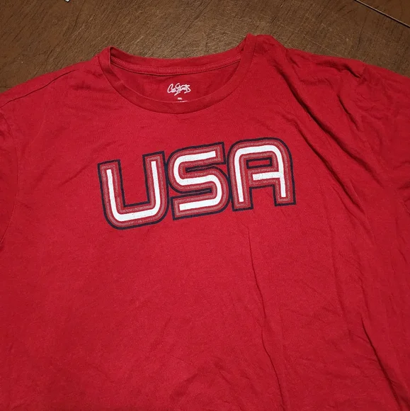 City Streets Red Short Sleeve Tee USA Design - Picture 3 of 5